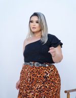 Conjunto de saia animal print - Imagem 2