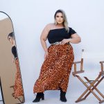 Conjunto de saia animal print